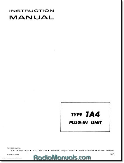 Tektronix 1A4 Manual - Click Image to Close